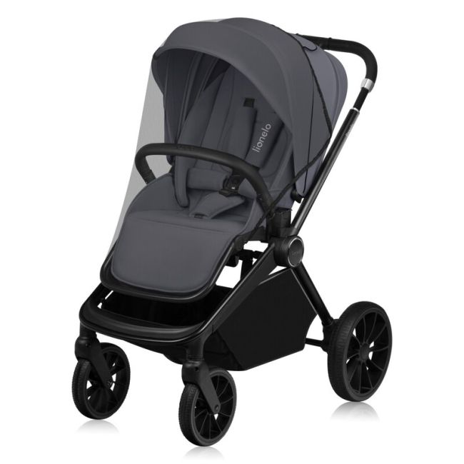 Carucior sport, Lionelo, Mika Plus, Cadru din aluminiu, Copertina XXL, Spatar reglabil in 3 pozitii, Cu accesorii, Pana la 22 kg, 6-48 luni; EN1888-1, EN1888-2 EN1466, Gri BYNLO-MIKA_PLUS_GREY_STONE