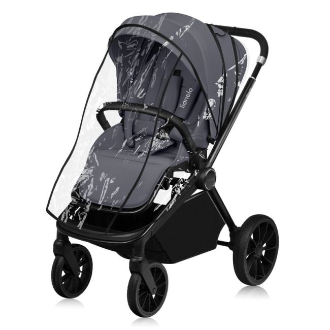 Carucior sport, Lionelo, Mika Plus, Cadru din aluminiu, Copertina XXL, Spatar reglabil in 3 pozitii, Cu accesorii, Pana la 22 kg, 6-48 luni; EN1888-1, EN1888-2 EN1466, Gri BYNLO-MIKA_PLUS_GREY_STONE