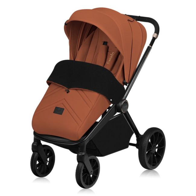 Carucior sport, Lionelo, Mika Plus, Cadru din aluminiu, Copertina XXL, Spatar reglabil in 3 pozitii, Cu accesorii, Pana la 22 kg, 6-48 luni; EN1888-1, EN1888-2 EN1466, Maro BYNLO-MIKA_PLUS_BROWN_RUST