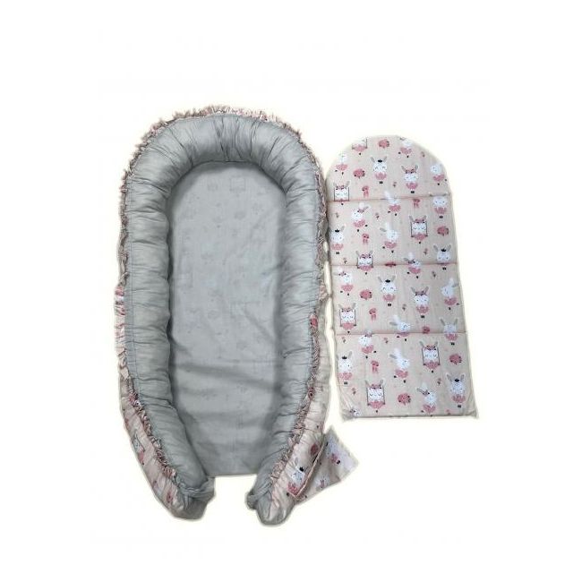 Cuib-Baby Nest My Kids Bunny Pink MYK00089188