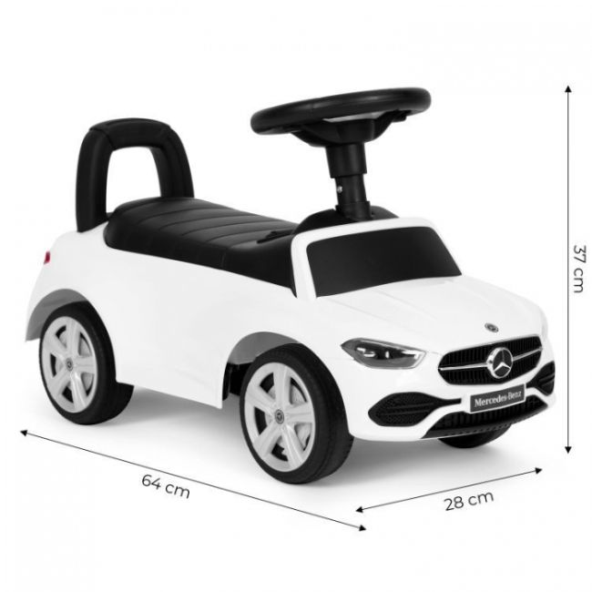Masinuta de impins cu maner mercedes c class ecotoys 667 - alb edeedi667white