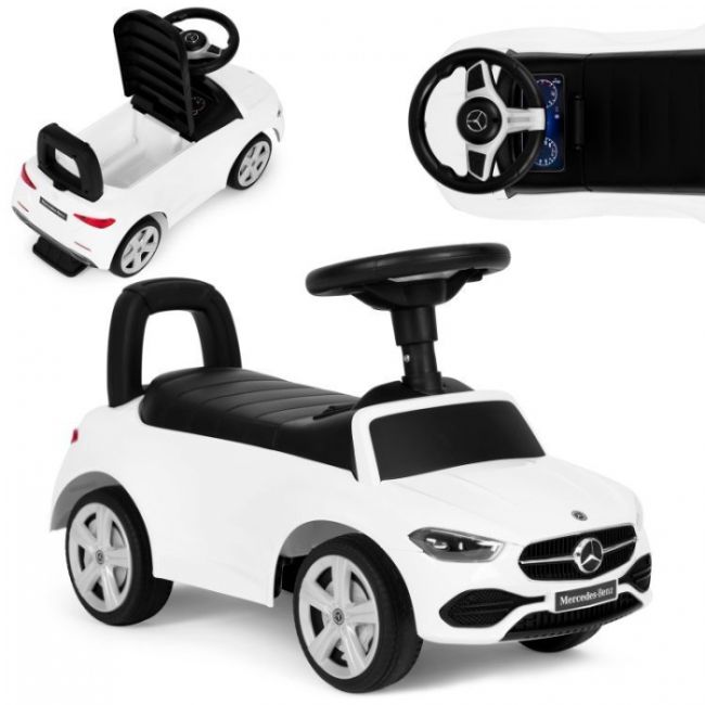 Masinuta de impins cu maner mercedes c class ecotoys 667 - alb edeedi667white