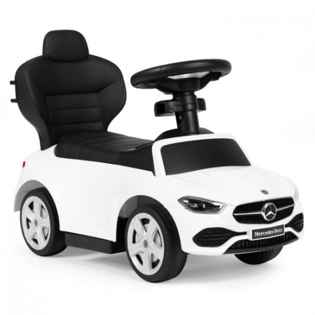 Masinuta de impins cu maner mercedes c class ecotoys 668 - alb edeedi668white