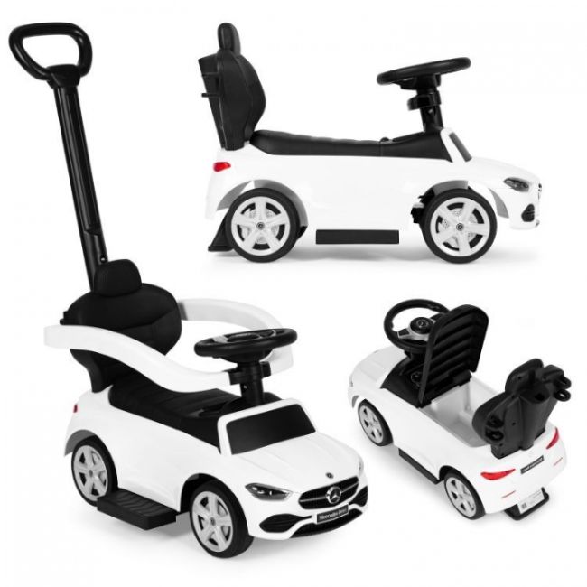 Masinuta de impins cu maner mercedes c class ecotoys 668 - alb edeedi668white