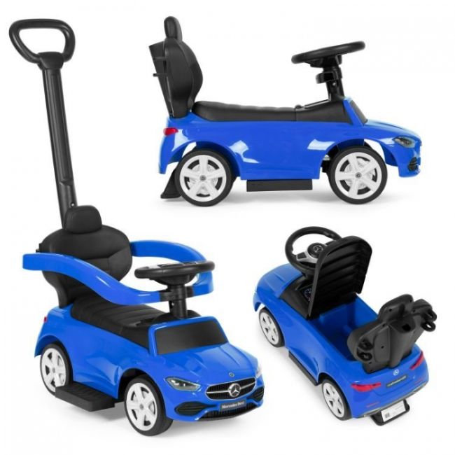 Masinuta de impins cu maner mercedes c class ecotoys 668 - albastru edeedi668blue