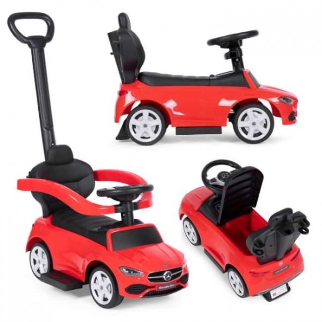 Masinuta de impins cu maner mercedes c class ecotoys 668 - rosu edeedi668red