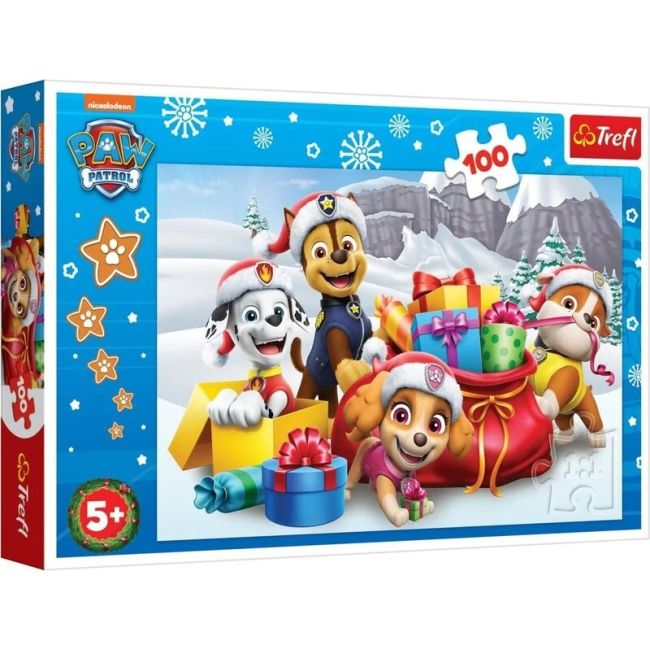 PUZZLE TREFL 100 PIESE PATRULA CATELUSILOR CRACIUNUL ALATURI DE PATRULA VIV16480