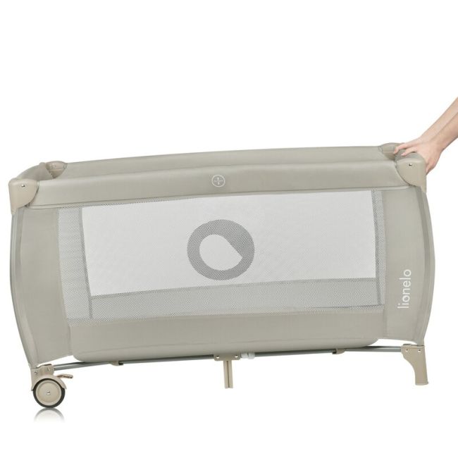 Patut pliant, Lionelo, Stefi Plus, Cu doua nivele, Cu intrare laterala cu fermoar, 2 roti, 120 x 60 cm, Conform cu standardul european de securitate EN 716, Bej BYNLO-STEFI_PLUS_BEIGE_CAPPUCCINO