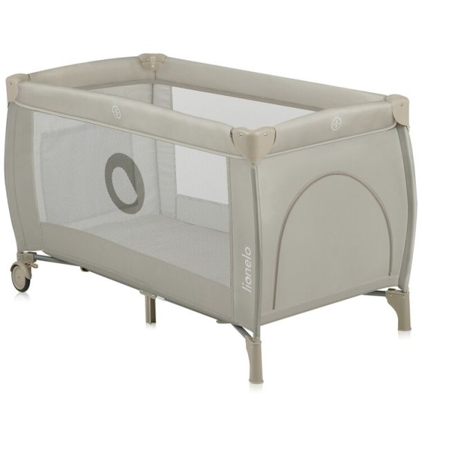 Patut pliant, Lionelo, Stefi Plus, Cu doua nivele, Cu intrare laterala cu fermoar, 2 roti, 120 x 60 cm, Conform cu standardul european de securitate EN 716, Bej BYNLO-STEFI_PLUS_BEIGE_CAPPUCCINO