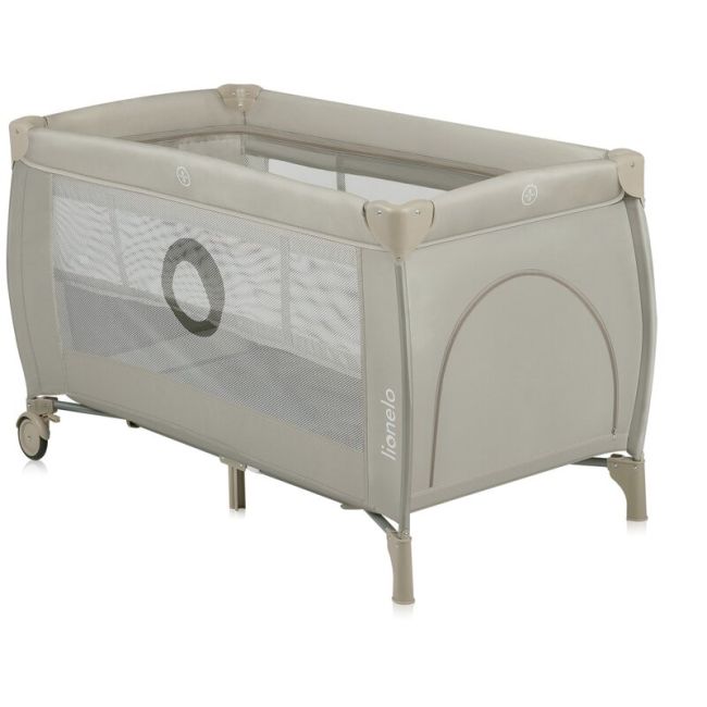 Patut pliant, Lionelo, Stefi Plus, Cu doua nivele, Cu intrare laterala cu fermoar, 2 roti, 120 x 60 cm, Conform cu standardul european de securitate EN 716, Bej BYNLO-STEFI_PLUS_BEIGE_CAPPUCCINO