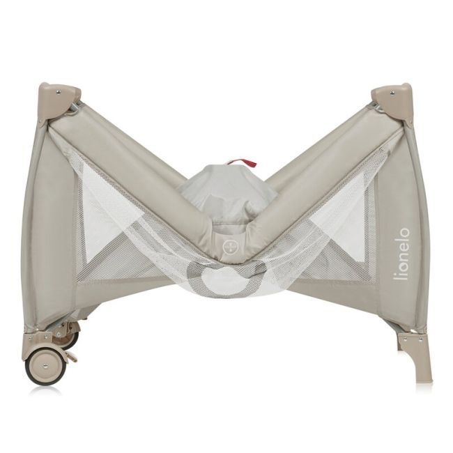 Patut pliant, Lionelo, Stefi Plus, Cu doua nivele, Cu intrare laterala cu fermoar, 2 roti, 120 x 60 cm, Conform cu standardul european de securitate EN 716, Bej BYNLO-STEFI_PLUS_BEIGE_CAPPUCCINO