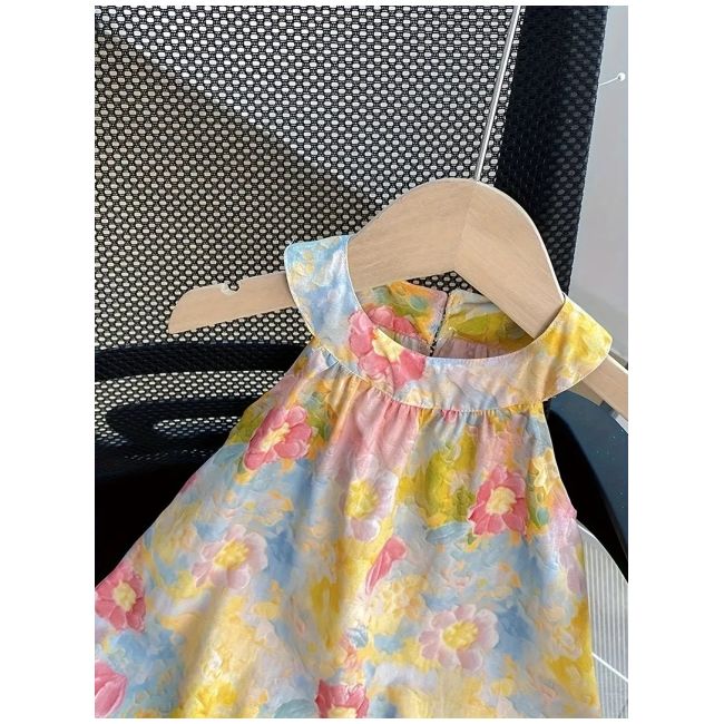 Rochita pentru fetite cu imprimeu floral pastelat mdtu88-r2