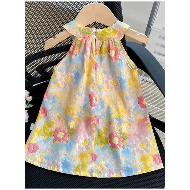 Rochita pentru fetite cu imprimeu floral pastelat mdtu88-r2