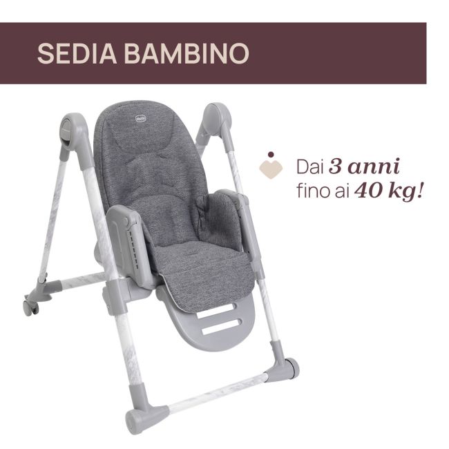 Scaun de masa Chicco Polly Armonia Carrara, 0luni+ CHC8714043-8