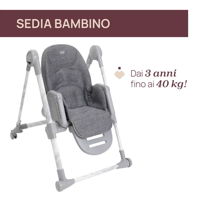 Scaun de masa Chicco Polly Armonia Carrara, 0luni+ CHC8714043-8