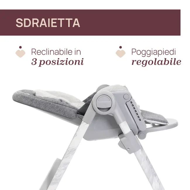Scaun de masa Chicco Polly Armonia Carrara, 0luni+ CHC8714043-8