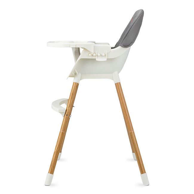 Scaun de masa copii Momi Flovi, Piele ecologica, Dark Grey KRTKRKA00034