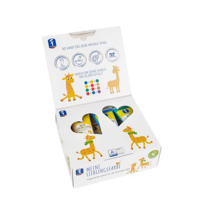 Set 6 tuburi vopsea pictura cu degetele - basic