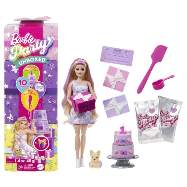 BARBIE PAPUSA PARTY UNBOXED REVEAL BLONDA VIVMTJFG70