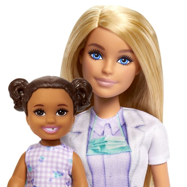 BARBIE SET DE JOACA PAPUSA BARBIE BLONDA FACE CARIERA STOMATOLOG VIVMTJCR71_JCR74