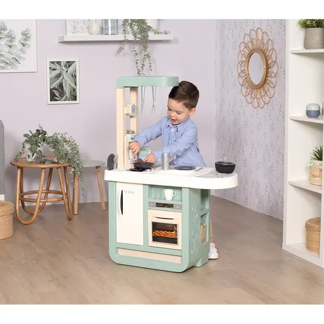 Bucatarie smoby cherry kitchen cu 25 accesorii hubs7600310914