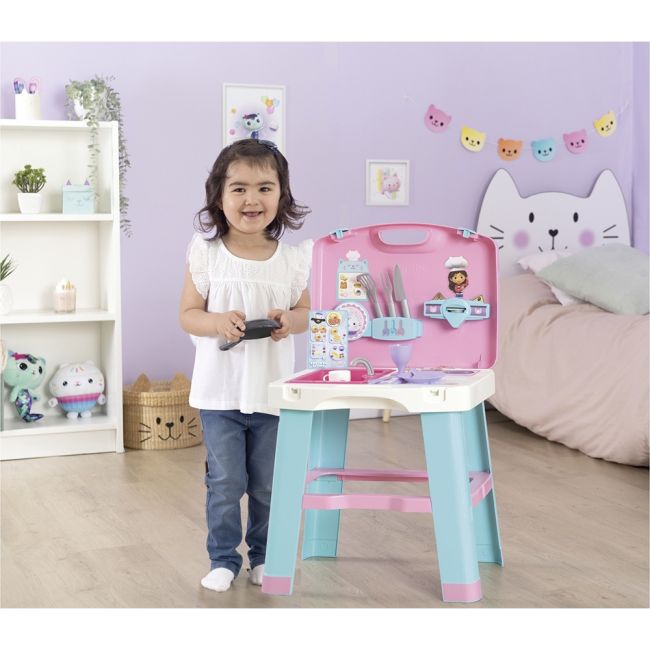 Bucatarie smoby gabby kitchen cu 16 accesorii hubs7600311908