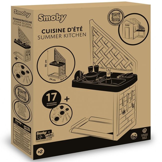 Bucatarie smoby life pentru casuta cu 17 accesorii hubs7600810926