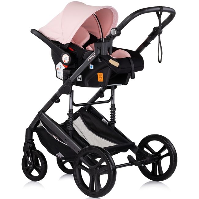 Carucior chipolino amore 3 in 1 pink marshmallow hubst-kkam02506pm