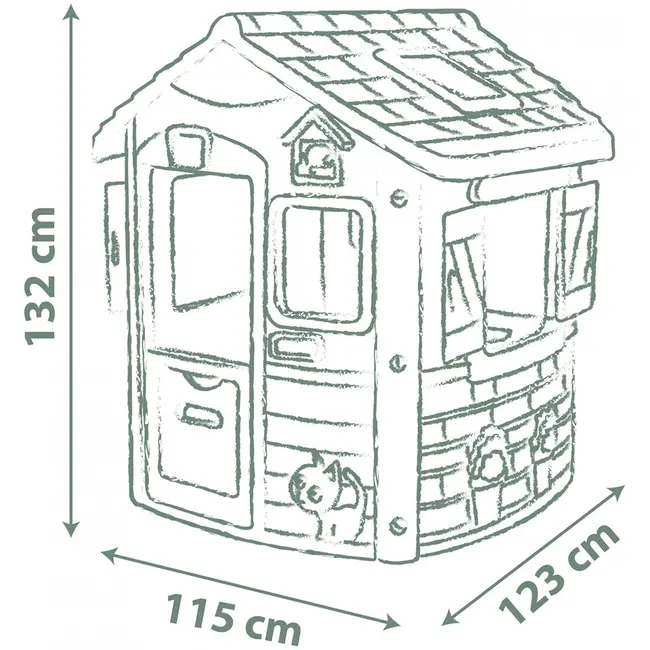Casuta pentru copii smoby life jura lodge hubs7600810504