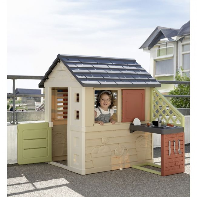 Casuta pentru copii smoby life nature cu bucatarie hubs7600810739