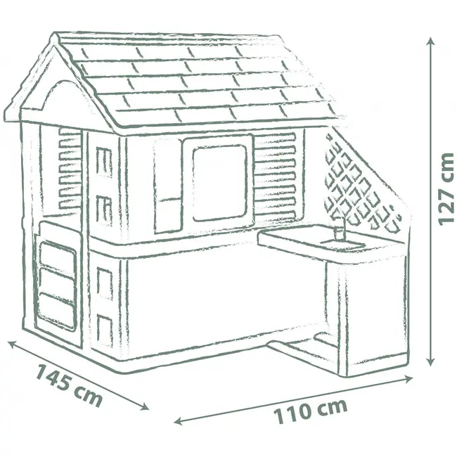 Casuta pentru copii smoby life pretty cu bucatarie hubs7600810738