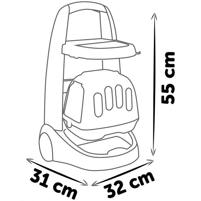 Jucarie smoby animal care trolley cu 10 accesorii hubs7600340405