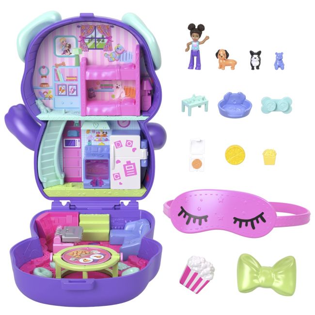 POLLY POCKET SET GENTUTA ANIMALUT CATELUS IN PIJAMA CU ACCESORII VIVMTJFG56_JCR38