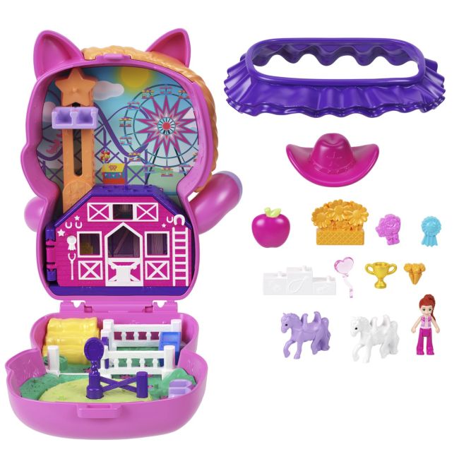 POLLY POCKET SET GENTUTA ANIMALUT PONEI LA RODEO CU ACCESORII VIVMTJFG56_JCR39