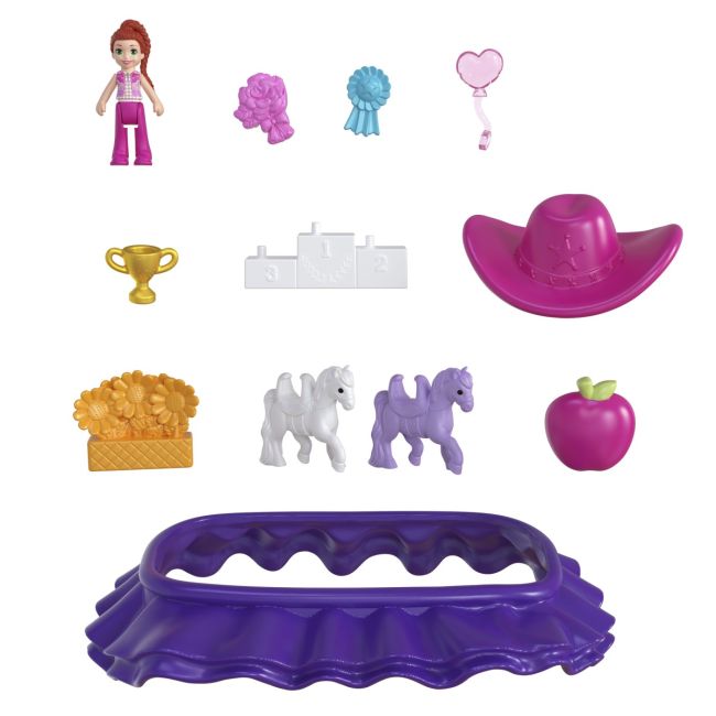 POLLY POCKET SET GENTUTA ANIMALUT PONEI LA RODEO CU ACCESORII VIVMTJFG56_JCR39