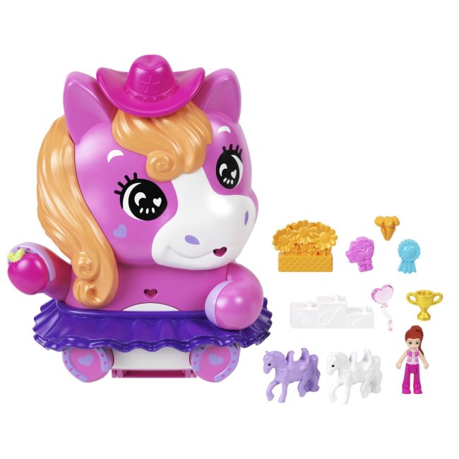 POLLY POCKET SET GENTUTA ANIMALUT PONEI LA RODEO CU ACCESORII VIVMTJFG56_JCR39