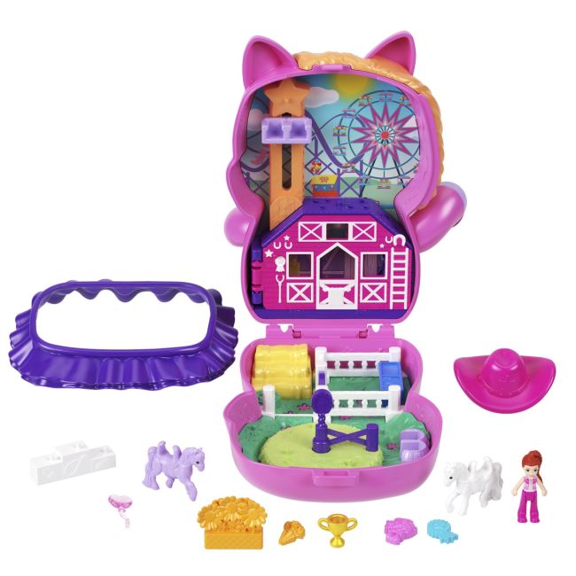 POLLY POCKET SET GENTUTA ANIMALUT PONEI LA RODEO CU ACCESORII VIVMTJFG56_JCR39