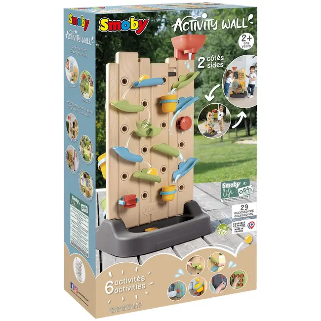 Perete de activitati smoby life 6 in 1 cu 29 accesorii hubs7600840301