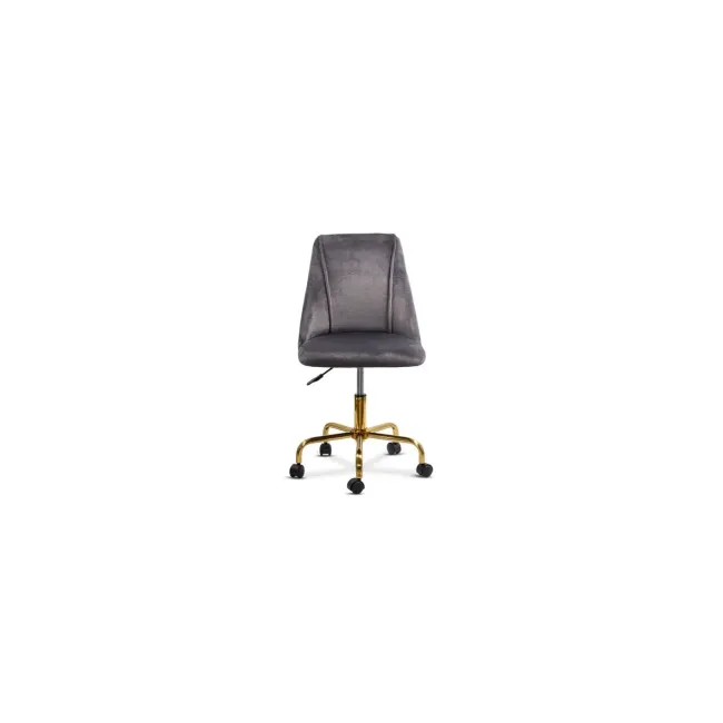 Scaun de birou off 642, rotativ, inaltime reglabila, baza aurie, catifea, 100 kg drm10542