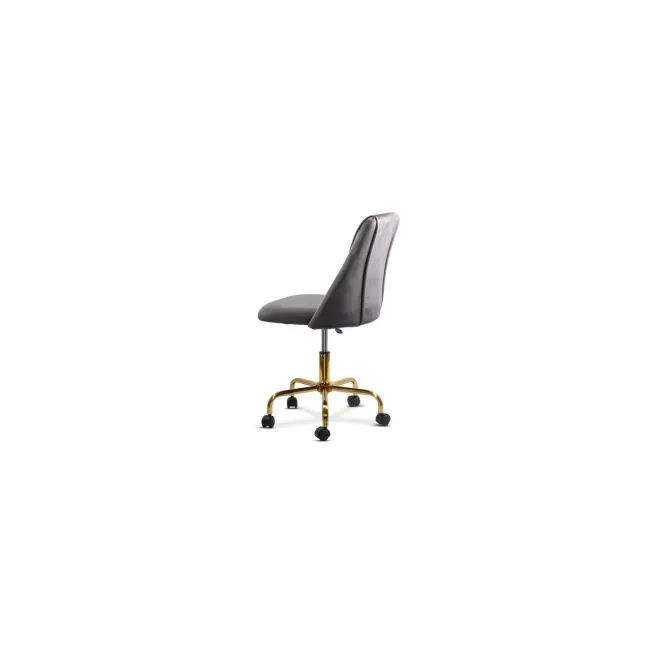 Scaun de birou off 642, rotativ, inaltime reglabila, baza aurie, catifea, 100 kg drm10542