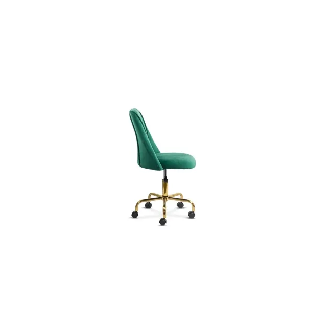 Scaun de birou off 642, rotativ, inaltime reglabila, baza aurie, catifea, 100 kg drm10542