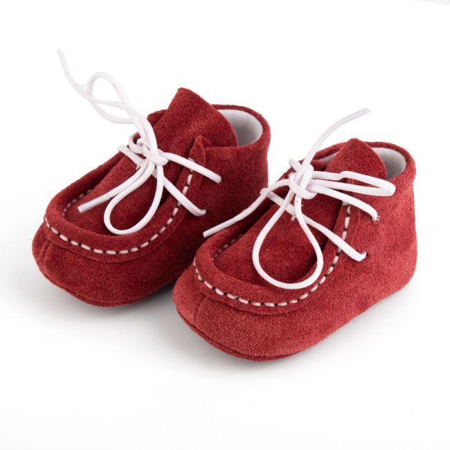 Botosei mocasini fetite BabyFox Rosu Pal - cu siret uni - FOX10312-22