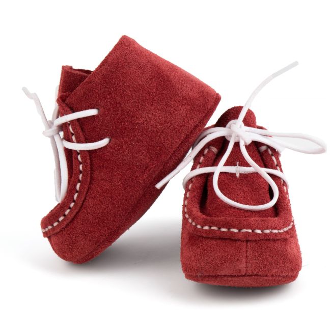 Botosei mocasini fetite BabyFox Rosu Pal - cu siret uni - FOX10312-22