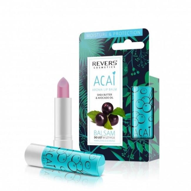 Balsam de buze Aroma, cu extract de avocado (acai), Revers 4.2g