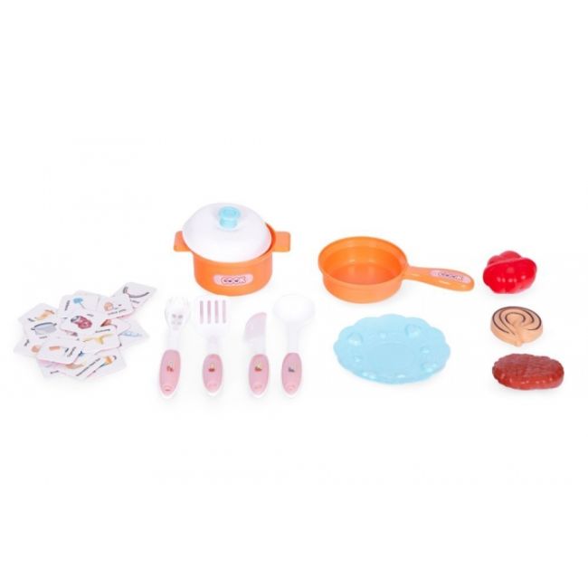 Bucatarie pentru copii cu sunete si accesorii ecotoys 65t-1 - bleumarin edeedi65t-1