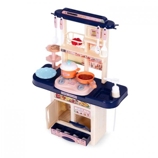 Bucatarie pentru copii cu sunete si accesorii ecotoys 65t-1 - bleumarin edeedi65t-1