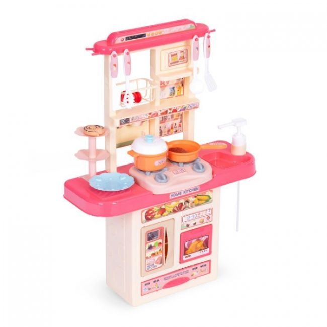 Bucatarie pentru copii cu sunete si accesorii ecotoys 65t-2 - roz edeedi65t-2