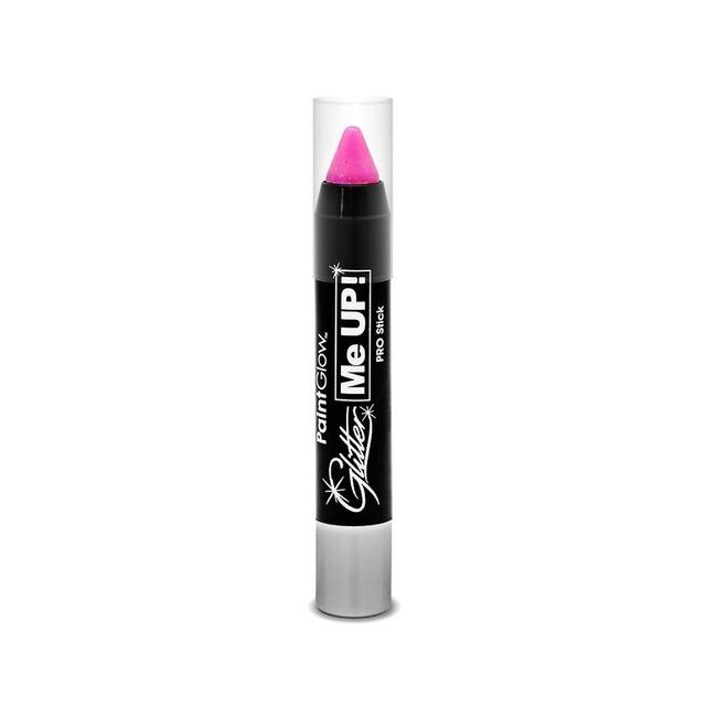 Creion cu sclipici, pentru fata si corp -UV reactiv - Candy Pink Glitter me Up! Paint Glow MCSPGA711X37