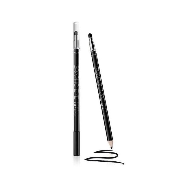 Creion dermatograf cu buretel, Graphic Eye, negru
