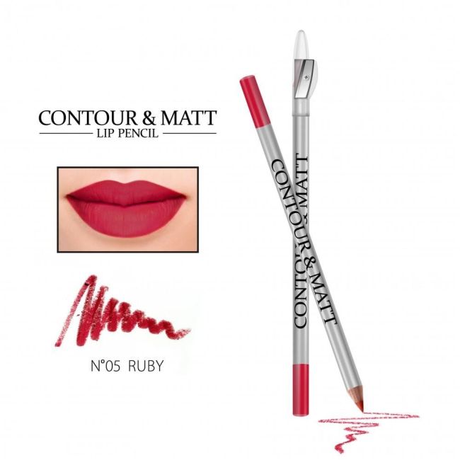 Creion pentru conturul buzelor, Contour and Matt, Revers, nr.05 Ruby, mat MCSRVCRCMATT05